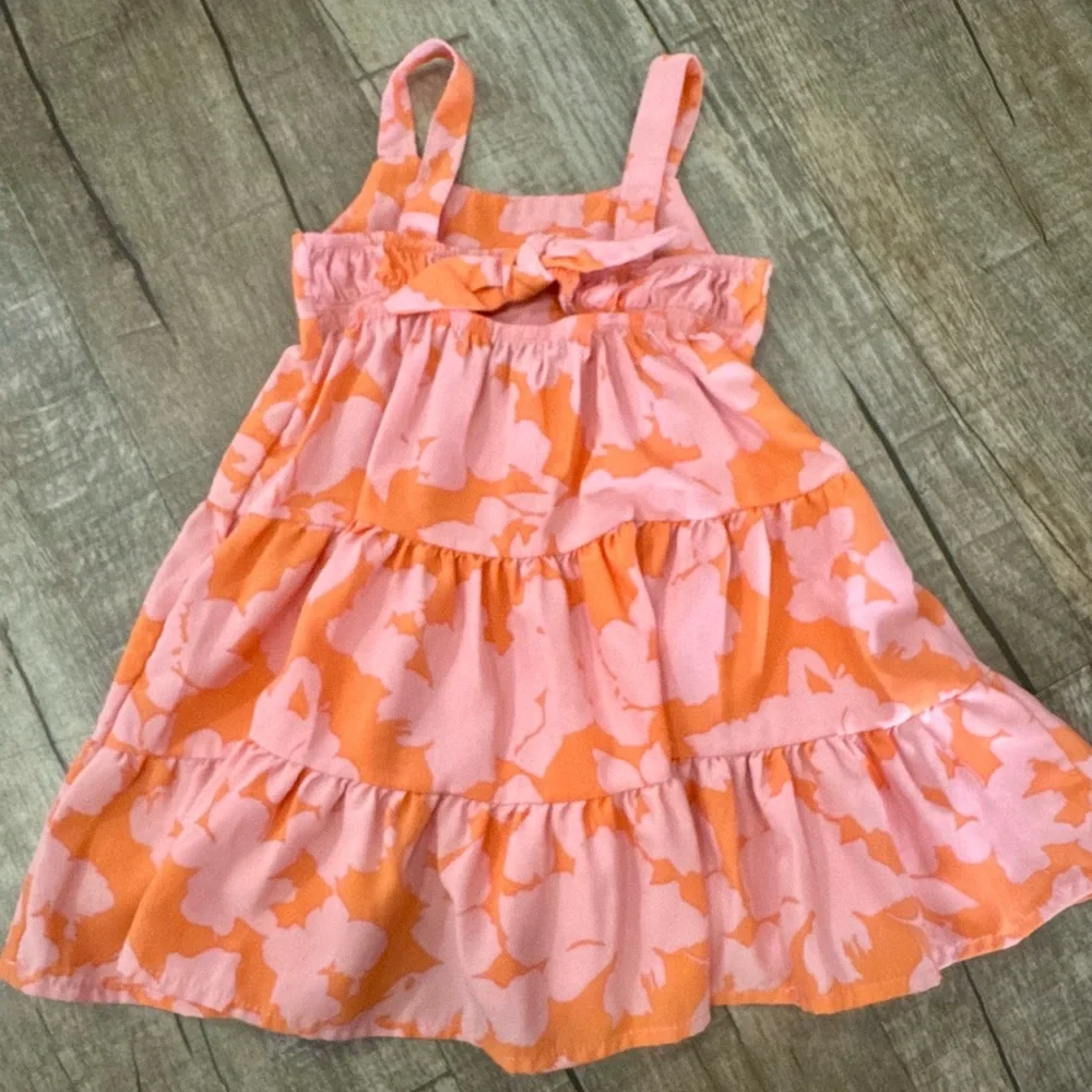 Social Standard by‎ Sanctuary Girls 2T Melon Floral Tiered Tie Back Sundress